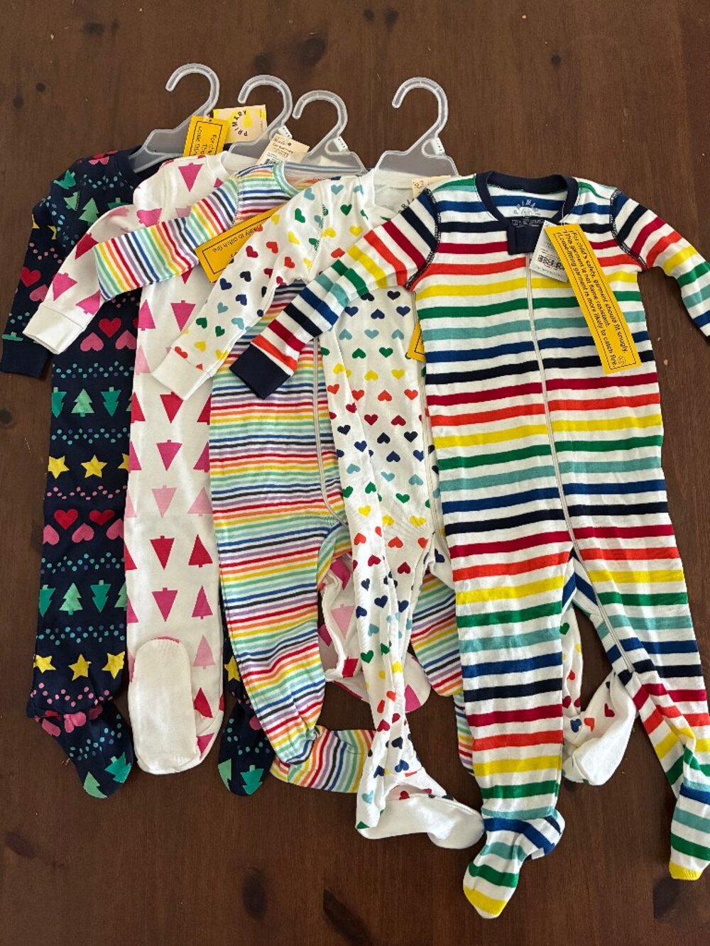NWT Primary Organic Zip Footie Bundle, 6-9 mo